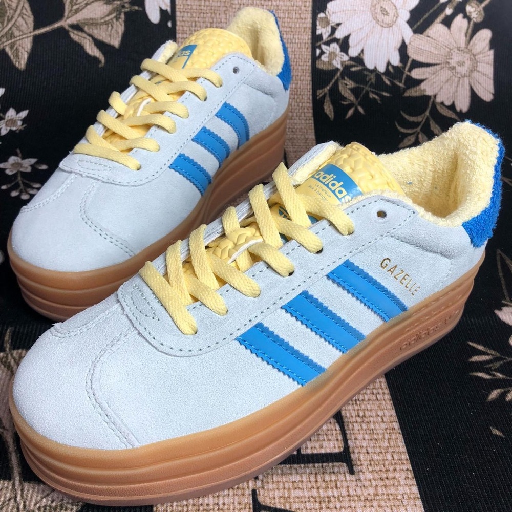 adidas Gazelle Sneakers in Blue and Yellow